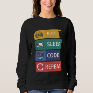 Lönsam kodning för kodning av Eat Sömnkod Repea T Shirt