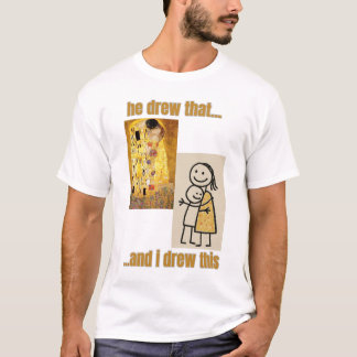 Lönsam konsjämförelse med Klimt och Stick figurer T Shirt