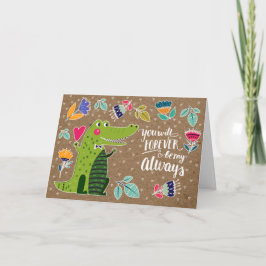 Lönsam krokodildag Alla hjärtans dag Helgkort