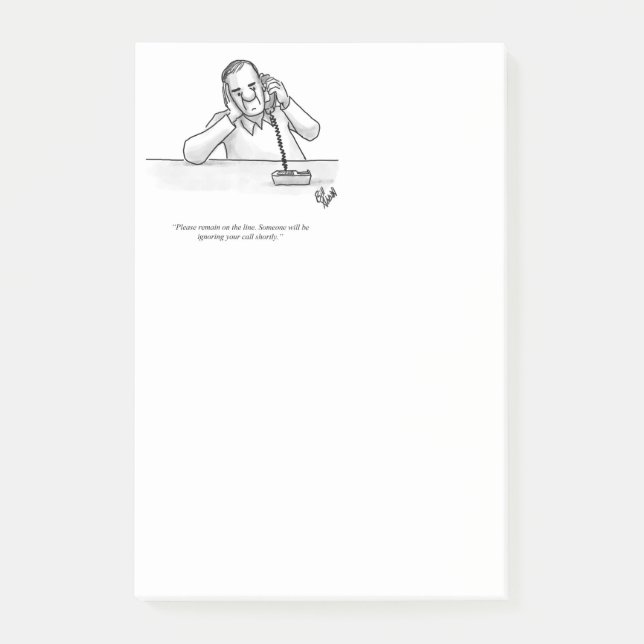 Lönsam kundtjänst Humor Post IT Notes Post-it Block (Framsida)