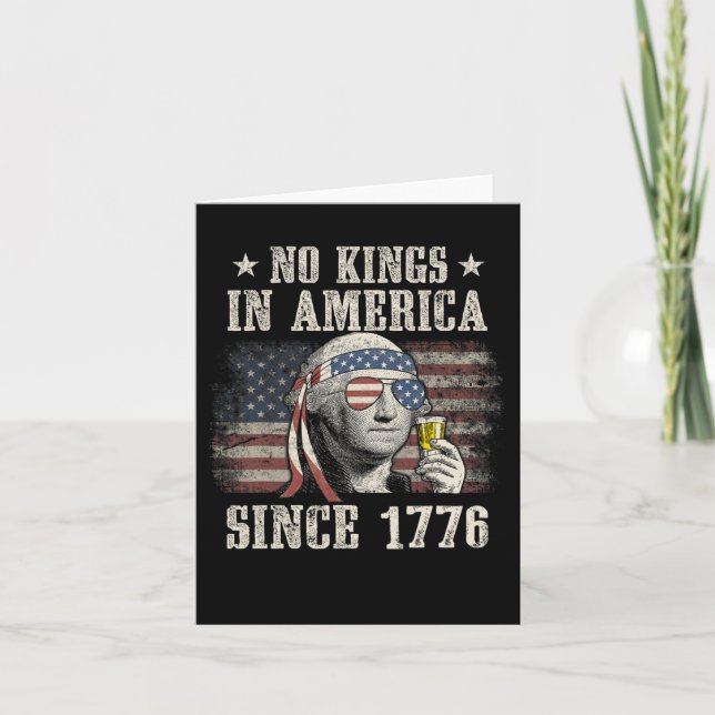 Lönsam Kung i Amerika sedan 1776 4 juli Kort (Framsida)