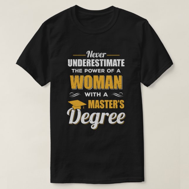Lönsam kvinna med magisterexamen i Studenten T Shirt (Design framsida)
