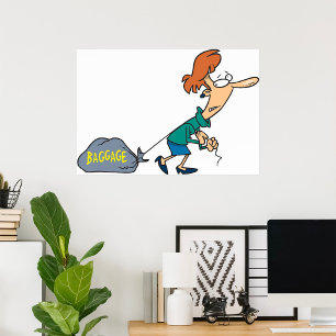Lönsam kvinnlig bärare av upphettat bagage poster