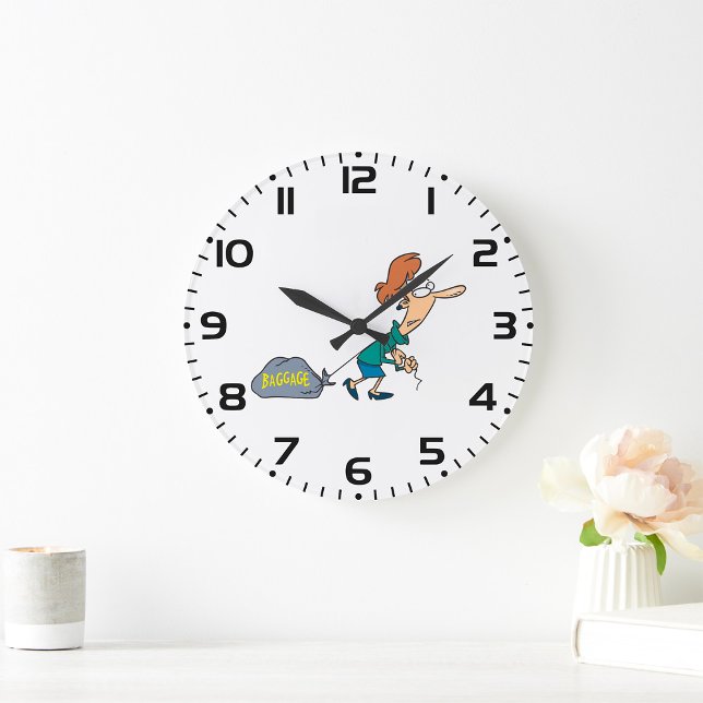 Lönsam kvinnlig bärare av upphettat bagage stor klocka (Skapare uppladdad)