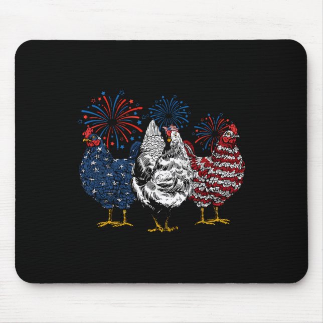 Lönsam kyckling 4:e juli Patriotic American Chick Musmatta (Framsidan)