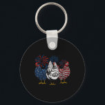 Lönsam kyckling 4:e juli Patriotic American Chick Nyckelring<br><div class="desc">Lönsam kyckling 4:e juli Patriotic American Chicken Älskare</div>