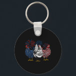 Lönsam kyckling 4:e juli Patriotic American Chick Nyckelring<br><div class="desc">Lönsam kyckling 4:e juli Patriotic American Chicken Älskare</div>