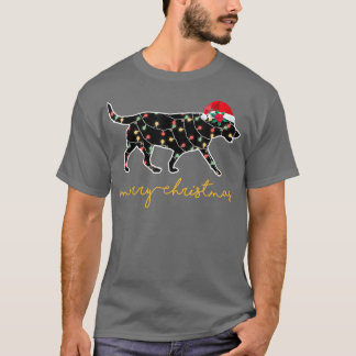 Lönsam Labrador Hund jul jul Ljus Julafton Paja T Shirt