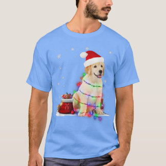 Lönsam Labrador Hund jul jul Ljus Julafton Paja T Shirt