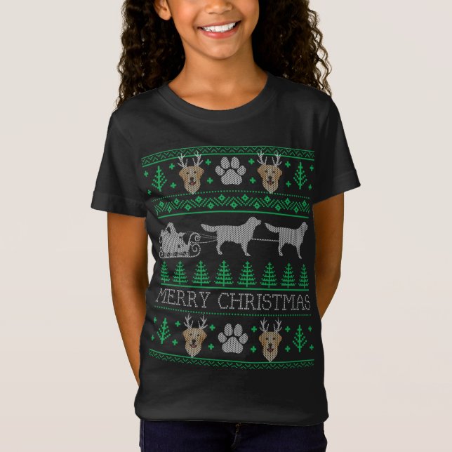 Lönsam Labrador Retriever-Hundälskare Ugly jul T Shirt (Framsida)