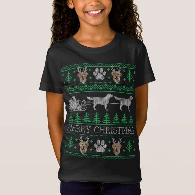 Lönsam Labrador Retriever-Hundälskare Ugly jul T Shirt (Framsida)