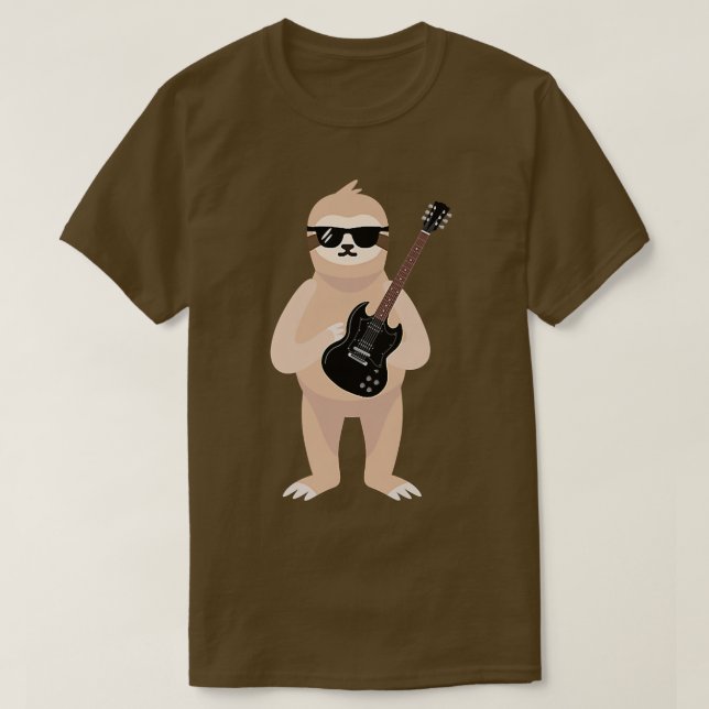 Lönsam, långsam, solglasögon som spelar elektriska t shirt (Design framsida)