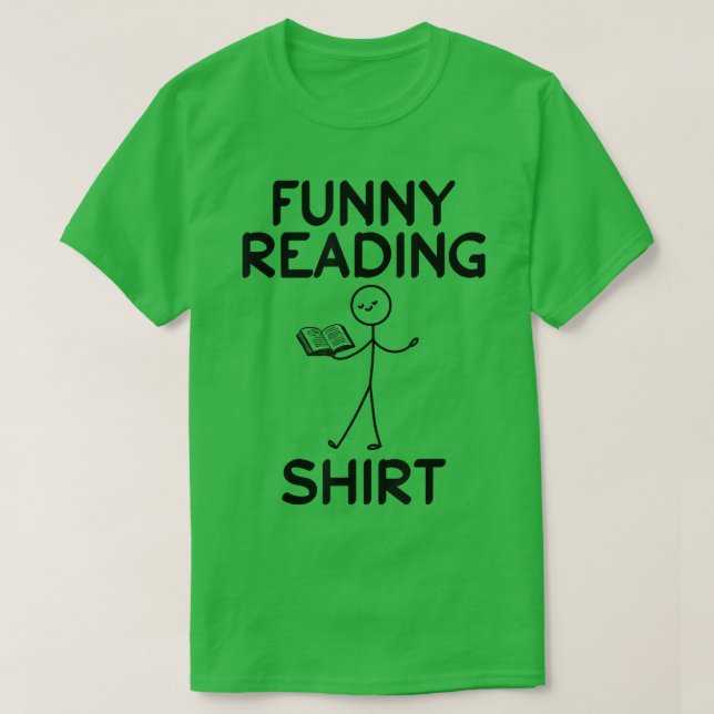 Lönsam läsning av Shirt Bok som läser Stick figur  T (Design framsida)