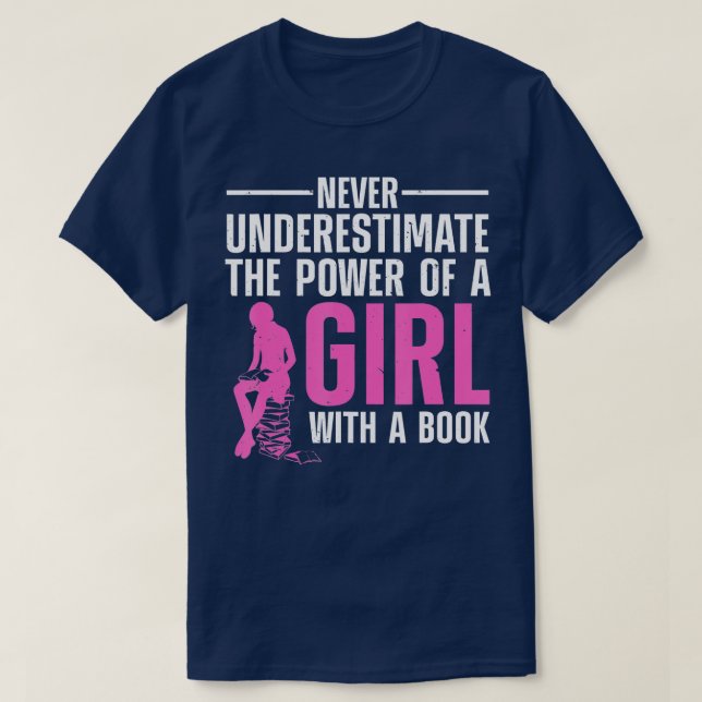 Lönsam läsning för kvinnor Girls Bookworm Novel Bo T Shirt (Design framsida)