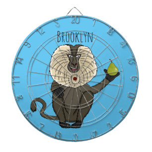 Lönsam lejon tecknad av makaque monkey darttavla