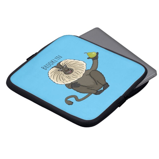 Lönsam lejon tecknad av makaque monkey laptop fodral (Framsida topp)