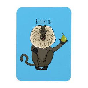 Lönsam lejon tecknad av makaque monkey magnet