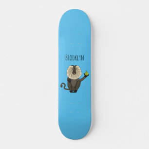 Lönsam lejon tecknad av makaque monkey mini skateboard bräda 18,5 cm