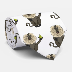Lönsam lejon tecknad av makaque monkey slips