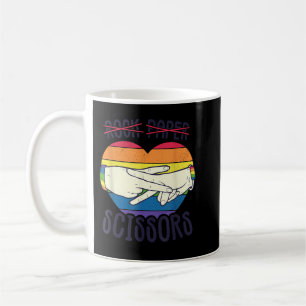 Lönsam Lesbisk Pride Flagga Sten Pappra sax Lesbi Kaffemugg