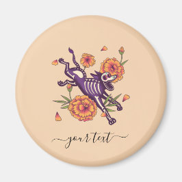 Lönsam Lila Skeleton Hund Dagen för Roligt av dödl Magnet