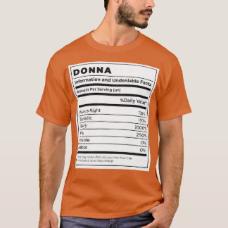 Lönsam livsmedelsetikett Kvinnliga ingredienser DO T Shirt