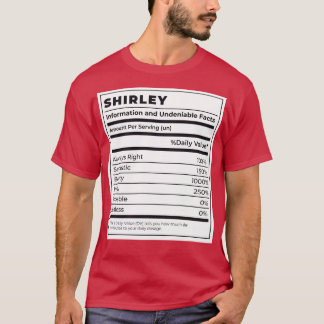 Lönsam livsmedelsetikett Kvinnliga ingredienser SH T Shirt