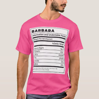 Lönsam livsmedelsmärkning Female ingredienser BARB T Shirt
