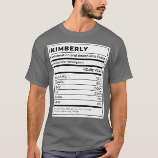 Lönsam livsmedelsmärkning Kvinnliga ingredienser K T Shirt