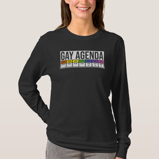 Lönsam lön för kvinnor Manar LGBT Pride Feministis T Shirt (Framsida)