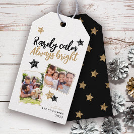 Lönsam Lugn alltid Bright Photo Star Presentetikett