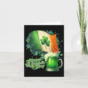 Lönsam Lycklig St patricks day Irish Flagga och Be Kort