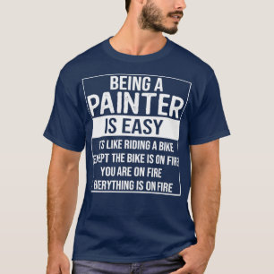 Lönsam målare som säger att det är lätt att måla t shirt