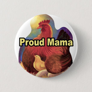 Lönsam målning av Mamma och Chick - flera Knapp