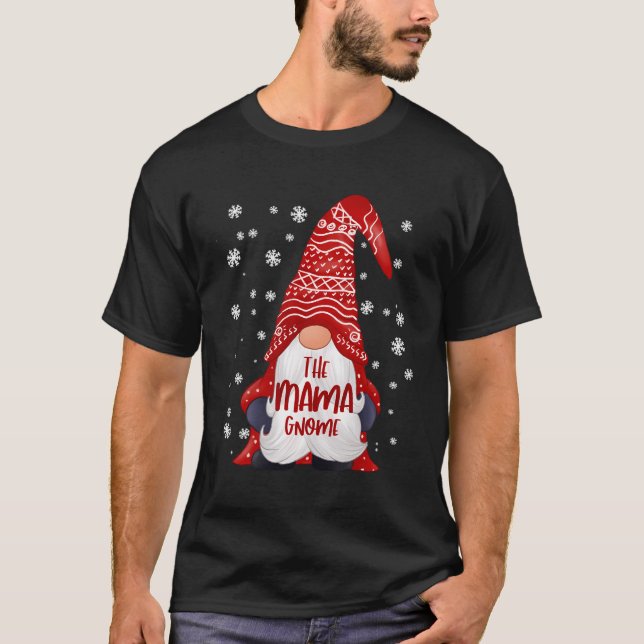 Lönsam Mamma Gnome-familj matchande julklapp Pa T Shirt (Framsida)