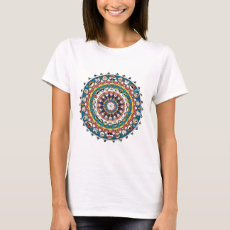 Lönsam Mandala-design med Whimsical Tecknad Ansikt T Shirt