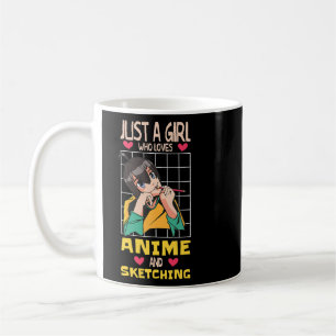 Lönsam manga anime teckning för teckning-flickor 1 kaffemugg