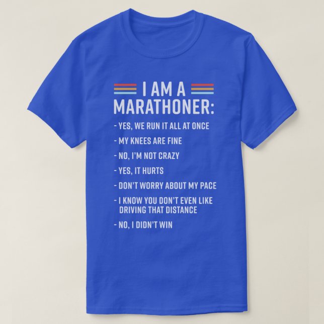 Lönsam Marathon Springer Jag är Maratho T Shirt (Design framsida)