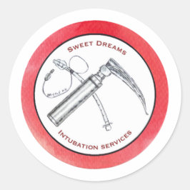 Lönsam medicinsk ticker för anestesiolog runt klistermärke