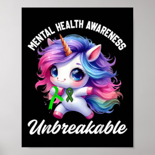 Lönsam medvetenhet om psykisk hälsa - obrytbar Uni Poster