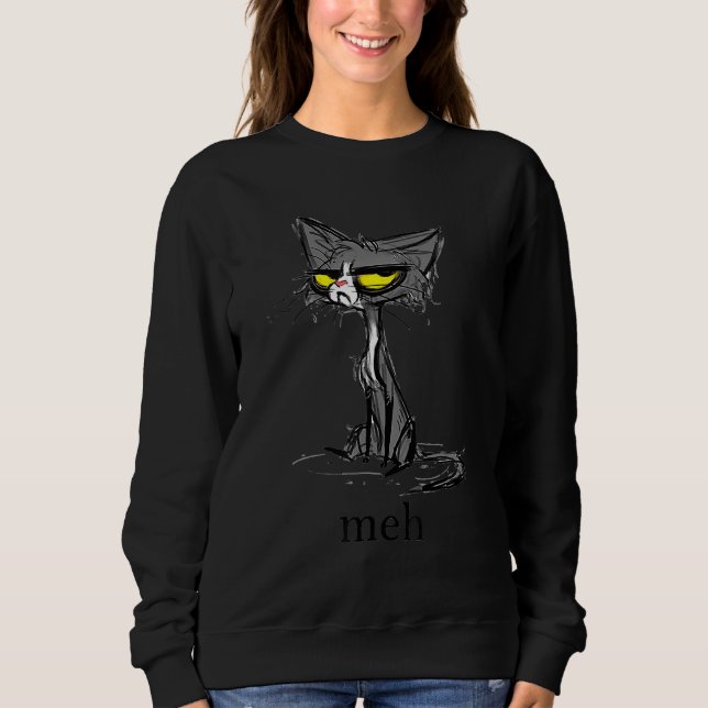 Lönsam Meh-katt för katt T Shirt (Framsida)