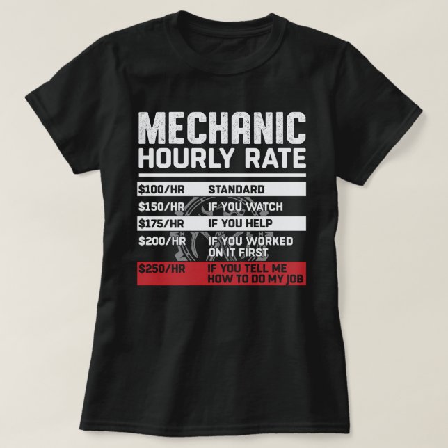 Lönsam mekanisk timtaxa t shirt (Design framsida)