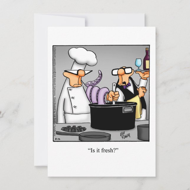 Lönsam middagsinbjudan "Spectickles" Humor Inbjudningar (Framsida)