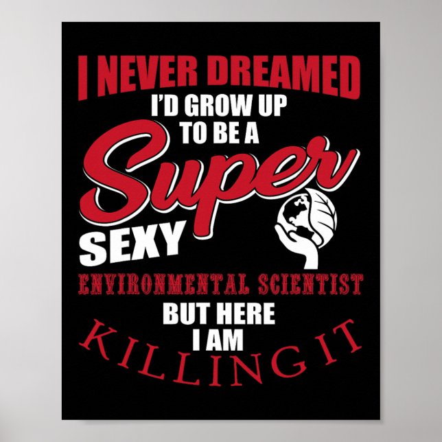 Lönsam miljöforskare som säger ekosystem poster (Framsidan)