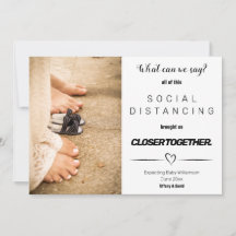 Lönsam, minimalistisk Social Avstånd Gravid