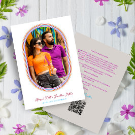 Lönsam, modern, flerfärgad, minimalistisk Bröllop Spara Datumet