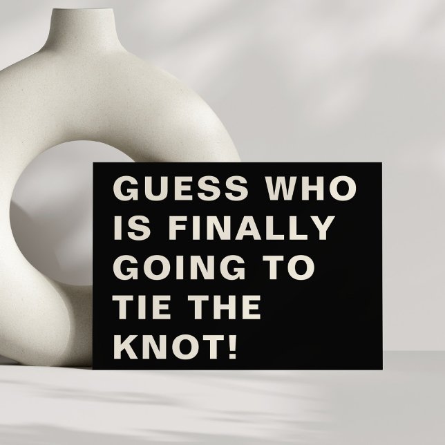 Lönsam modern svart, vit typografi Bröllop Spara Datumet (Skapare uppladdad)