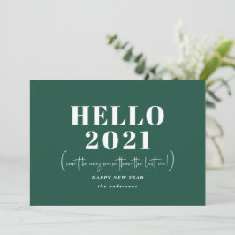 Lönsam modern typografi hej nytt år julkort