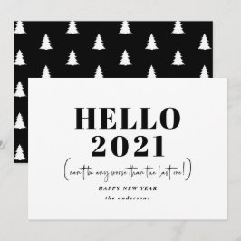 Lönsam modern typografi hej nytt år julkort