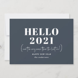 Lönsam modern typografi hej nytt år julkort